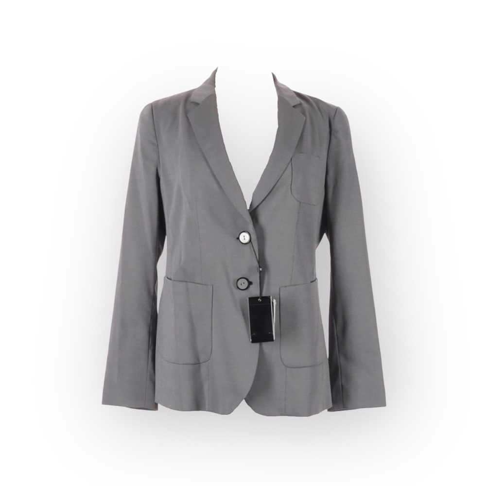 new Emporio Armani ⌘ Tailored Textured Patch Pocket Stretch Blazer ⌘ Mini Checks - Picture 6 of 17